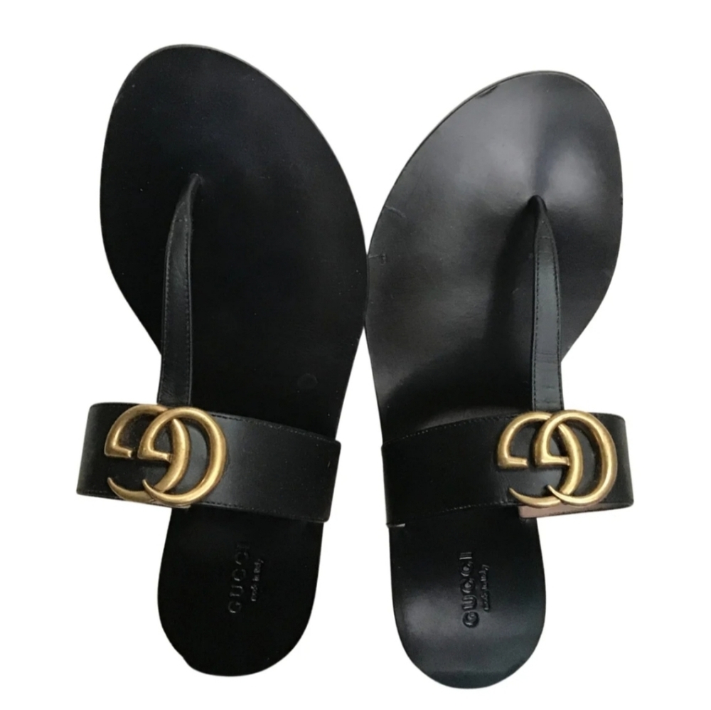Gucci Marmont Leather Sandals